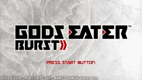 Gods Eater Burst title screen for PSP